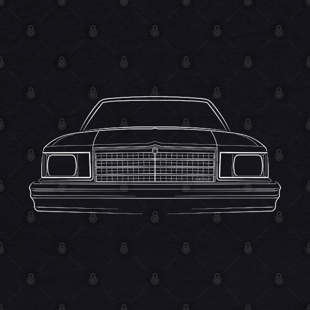 1979 Chevy Malibu - front stencil, white by mal_photography